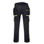 A pair of women's black work trousers featuring functional pockets, suitable for a wide range of outdoor and site work applications.