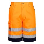 A high-visibility orange workwear garment featuring retroreflective tape panels, suitable for a wide range of outdoor and site work applications.