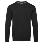 A black work shirt designed for use on construction sites and in industrial work environments.,