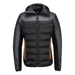 A grey padded jacket featuring a warm thermal lining, suitable for a wide range of outdoor and site work applications.