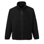 A black workwear garment designed for use on construction sites and in industrial work environments.,