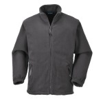 A grey workwear garment designed for use on construction sites and in industrial work environments.,