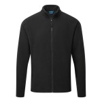 A black workwear garment designed for use on construction sites and in industrial work environments.,