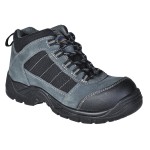 A black composite safety boot with a composite toecap and anti-slip sole, providing lightweight safety protection for site and industrial use.