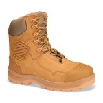 A leather safety boot with a composite toecap and anti-slip sole, providing lightweight safety protection for site and industrial use.