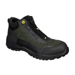 A black composite safety boot with a composite toecap and anti-slip sole, providing lightweight safety protection for site and industrial use.