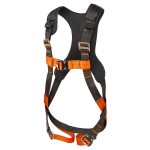 A black workwear garment designed for use on construction sites and in industrial work environments.,