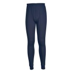 A navy blue workwear garment featuring flame-resistant fabric, suitable for a wide range of outdoor and site work applications.