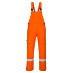 A orange workwear garment featuring flame-resistant fabric, suitable for a wide range of outdoor and site work applications.