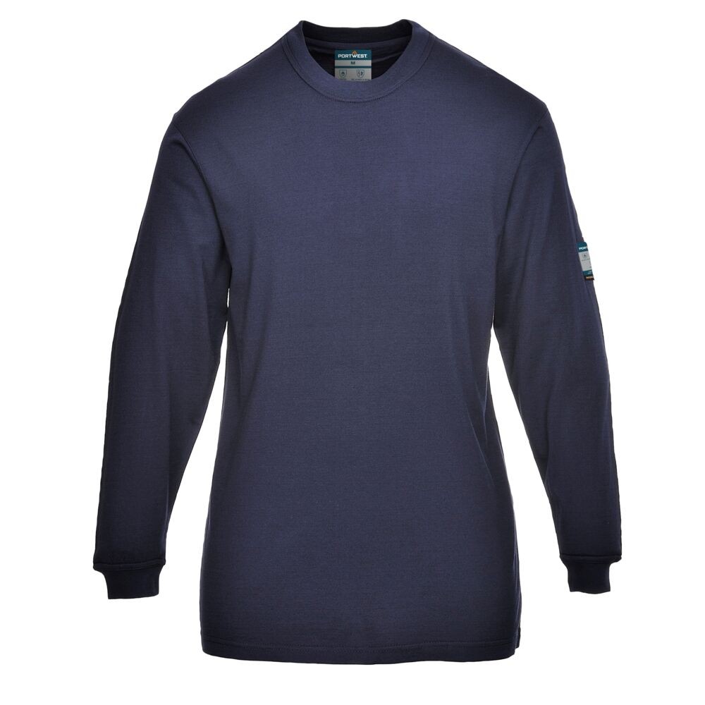 A women's work shirt featuring flame-resistant fabric, suitable for a wide range of outdoor and site work applications.