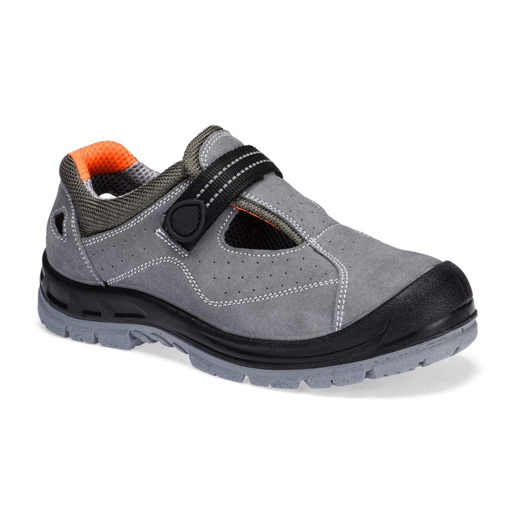 A grey workwear garment designed for use on construction sites and in industrial work environments.,