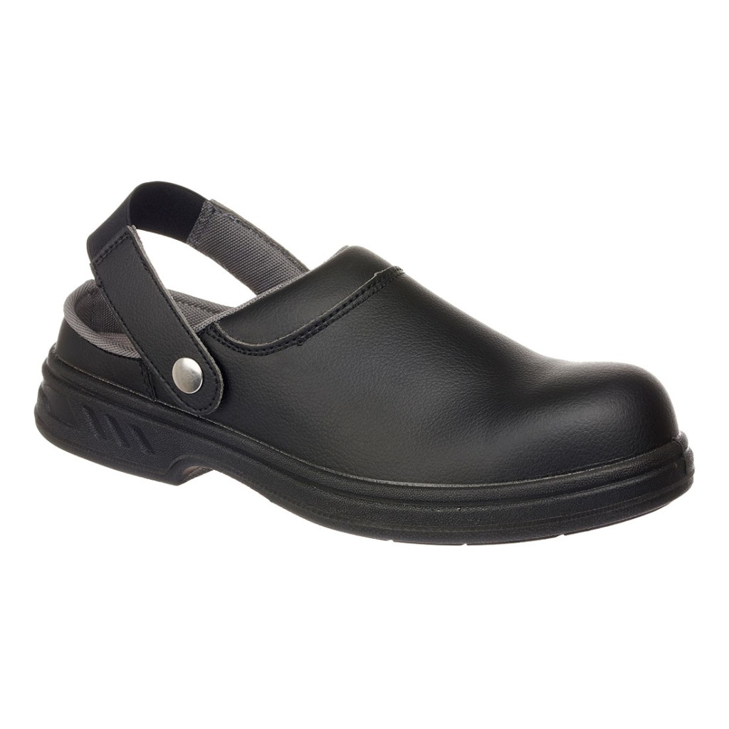 A black workwear garment designed for use on construction sites and in industrial work environments.,
