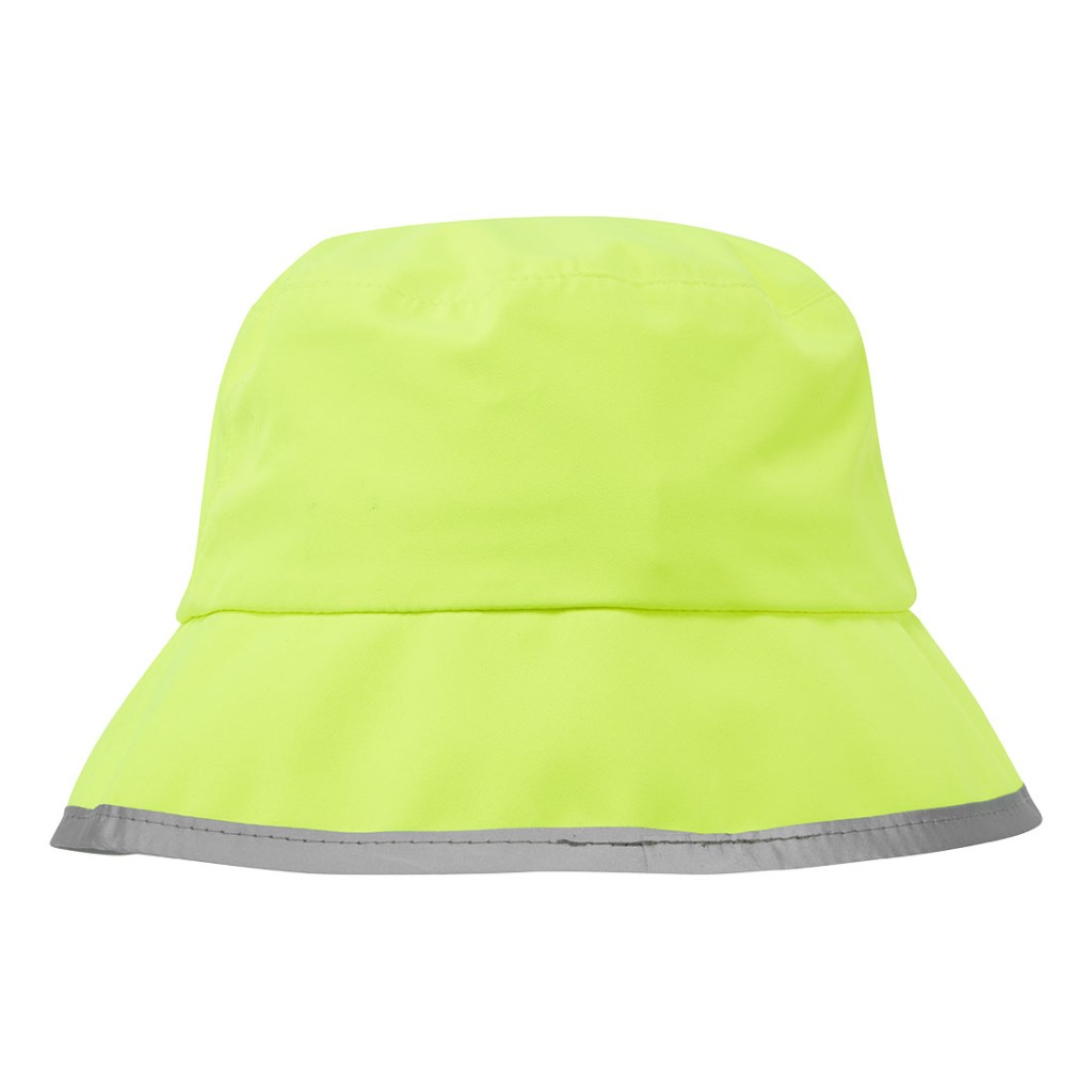 A high-visibility yellow workwear garment featuring retroreflective tape panels, a water-resistant outer shell, suitable for a wide range of outdoor and site work applications.