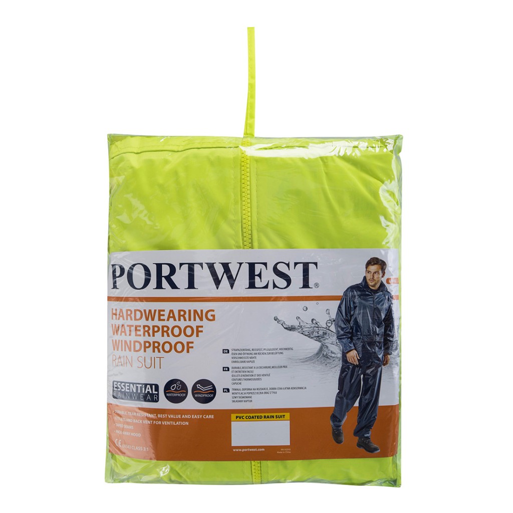 A yellow workwear garment designed for use on construction sites and in industrial work environments.,