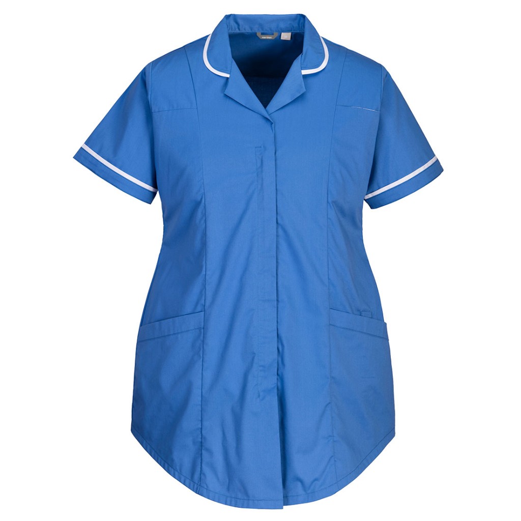 A blue workwear garment featuring stretch panels for ease of movement, suitable for a wide range of outdoor and site work applications.