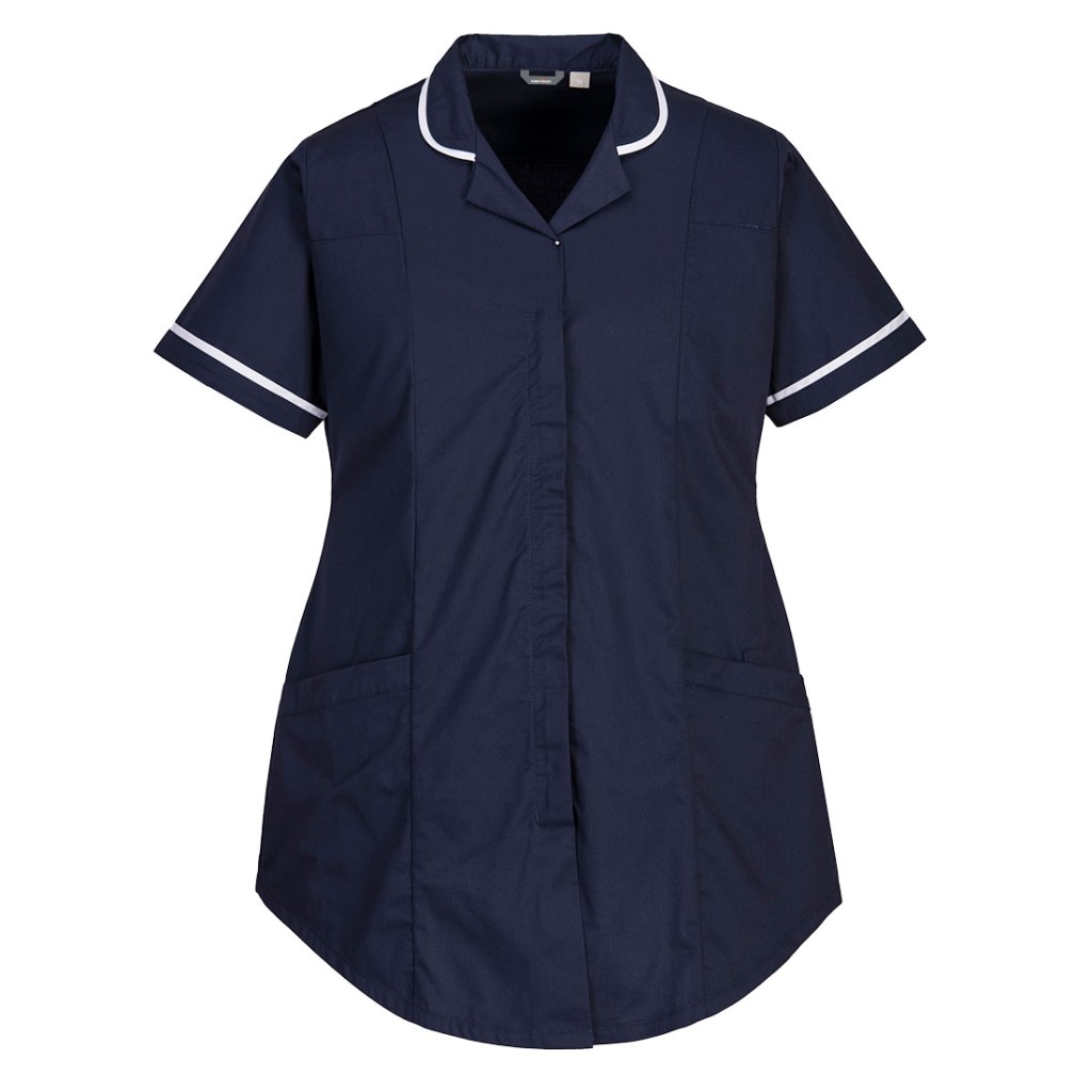 A navy blue workwear garment featuring stretch panels for ease of movement, suitable for a wide range of outdoor and site work applications.