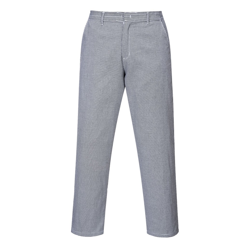 A pair of work trousers designed for use on construction sites and in industrial work environments.,