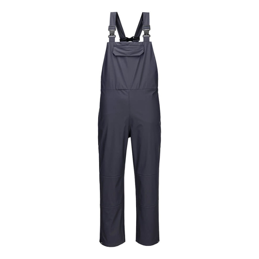 A navy blue workwear garment featuring stretch panels for ease of movement, suitable for a wide range of outdoor and site work applications.