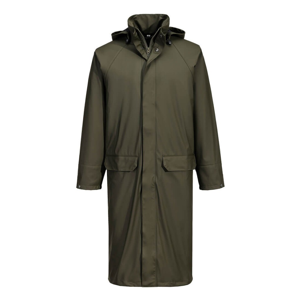 A jacket featuring stretch panels for ease of movement, suitable for a wide range of outdoor and site work applications.
