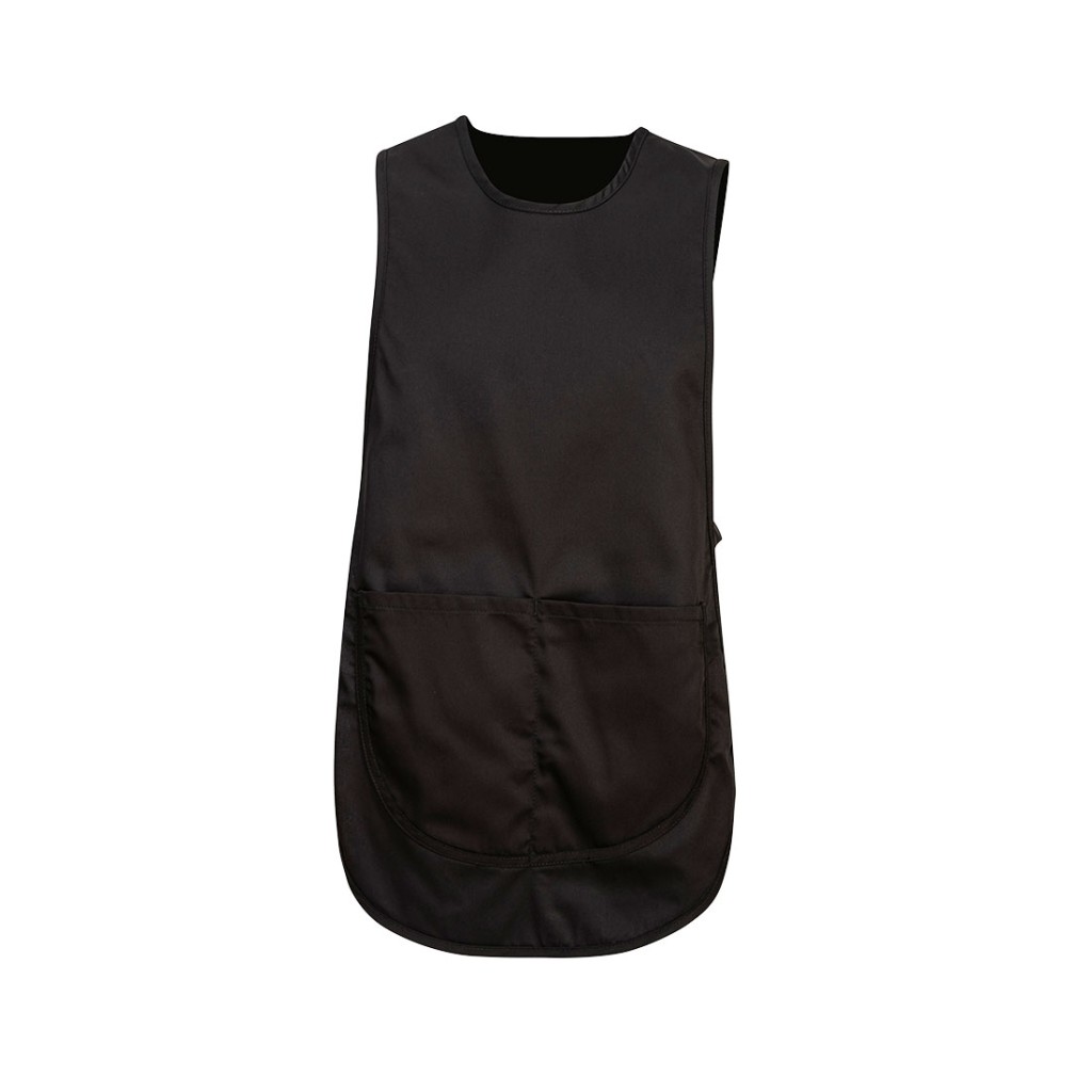 A black workwear garment featuring functional pockets, suitable for a wide range of outdoor and site work applications.