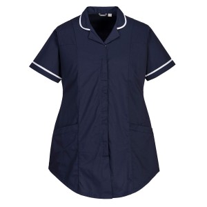 A navy blue workwear garment featuring stretch panels for ease of movement, suitable for a wide range of outdoor and site work applications.