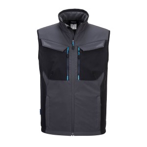 A grey workwear garment designed for use on construction sites and in industrial work environments.,