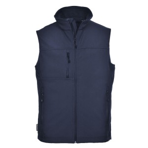 A navy blue workwear garment designed for use on construction sites and in industrial work environments.,