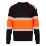 A orange work shirt featuring flame-resistant fabric, suitable for a wide range of outdoor and site work applications.