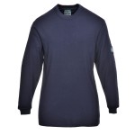 A women's work shirt featuring flame-resistant fabric, suitable for a wide range of outdoor and site work applications.