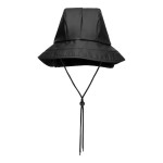 A black workwear garment designed for use on construction sites and in industrial work environments.,