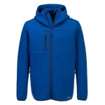 A blue sweatshirt featuring a full-length zip front, suitable for a wide range of outdoor and site work applications.