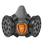 An FFP3-rated disposable respirator with a moulded cup shape and an exhalation valve, providing high-filtration protection against fine dust and particles.