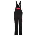 A navy blue workwear garment designed for use on construction sites and in industrial work environments.,