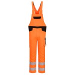 A high-visibility orange workwear garment featuring retroreflective tape panels, suitable for a wide range of outdoor and site work applications.