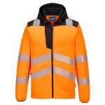 A high-visibility orange workwear garment featuring retroreflective tape panels, suitable for a wide range of outdoor and site work applications.
