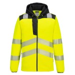 A high-visibility yellow workwear garment featuring retroreflective tape panels, suitable for a wide range of outdoor and site work applications.