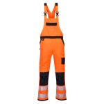 A high-visibility orange workwear garment featuring retroreflective tape panels, suitable for a wide range of outdoor and site work applications.