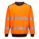A high-visibility orange work shirt featuring retroreflective tape panels, suitable for a wide range of outdoor and site work applications.