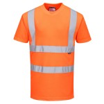 A high-visibility yellow work shirt featuring retroreflective tape panels, suitable for a wide range of outdoor and site work applications.