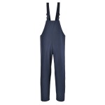 A navy blue workwear garment designed for use on construction sites and in industrial work environments.,
