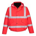 A high-visibility yellow jacket featuring retroreflective tape panels, suitable for a wide range of outdoor and site work applications.