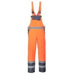 A high-visibility orange workwear garment featuring retroreflective tape panels, a breathable membrane, suitable for a wide range of outdoor and site work applications.