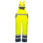 A high-visibility yellow workwear garment featuring retroreflective tape panels, a breathable membrane, suitable for a wide range of outdoor and site work applications.