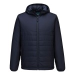 A navy blue padded jacket featuring a warm thermal lining, suitable for a wide range of outdoor and site work applications.