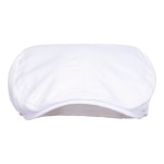 A white workwear garment designed for use on construction sites and in industrial work environments.,
