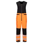 A high-visibility orange workwear garment featuring retroreflective tape panels, suitable for a wide range of outdoor and site work applications.