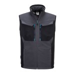 A grey workwear garment designed for use on construction sites and in industrial work environments.,