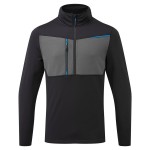 A black workwear garment featuring a full-length zip front, suitable for a wide range of outdoor and site work applications.