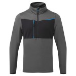 A grey workwear garment featuring a full-length zip front, suitable for a wide range of outdoor and site work applications.