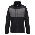 A black workwear garment featuring a full-length zip front, suitable for a wide range of outdoor and site work applications.